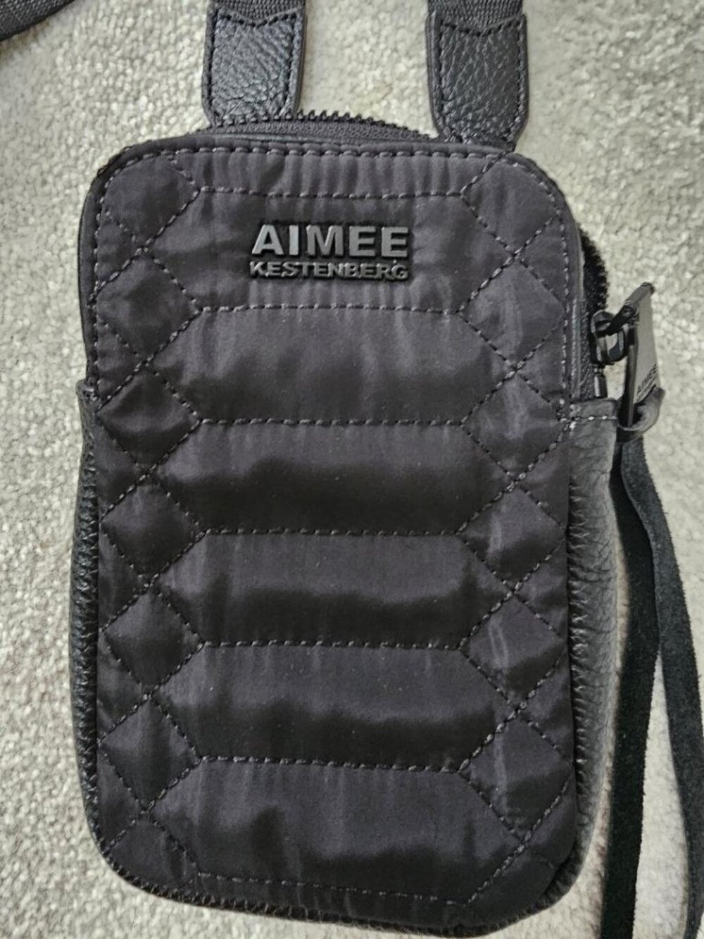 Aimee Kestenberg Just Saying cross body bag quilted nylon black Stadium bag